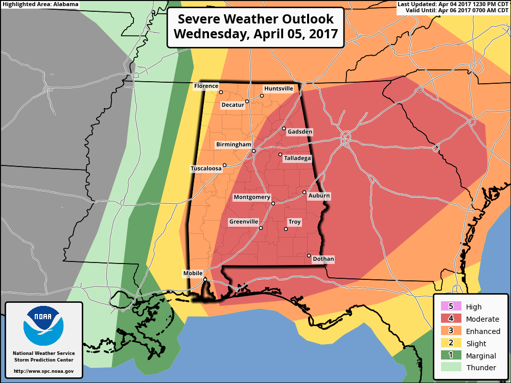 UPDATE | Dangerous Severe Threat Across Alabama and the Florida ...