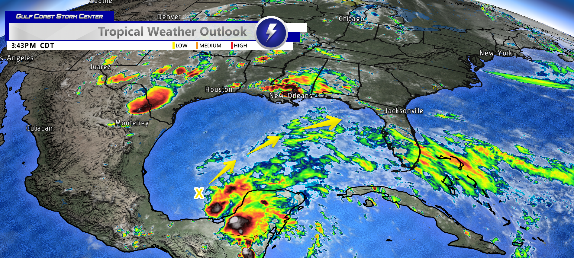 Still Potential for Tropical Development in the Southwest Gulf