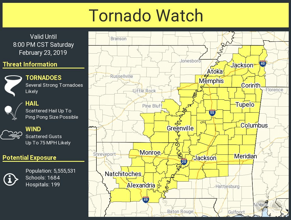 First Tornado Watch of The Day Issued