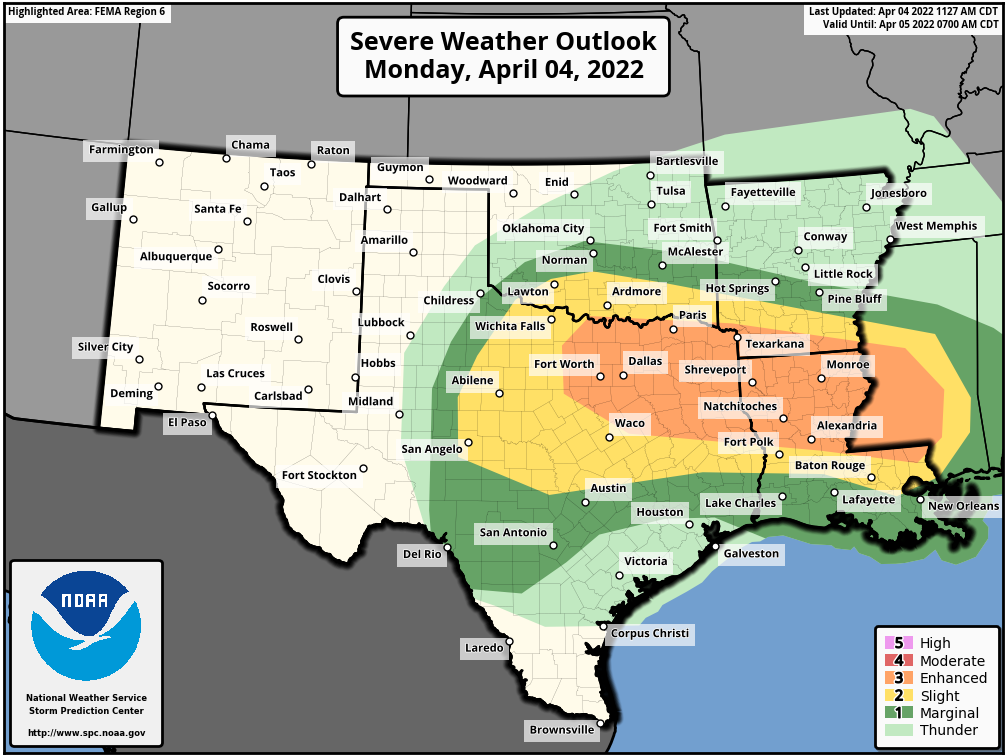 Another Severe Weather Event Set to Unfold Across the South Tonight ...